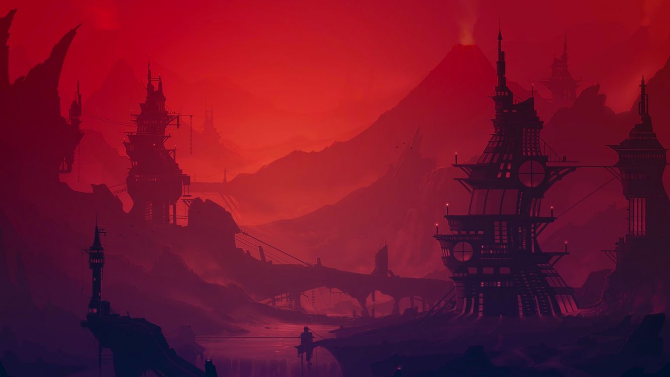 Red, Illustration, L'art Numérique, le Travail de L'art, Artiste. Wallpaper in 3840x2160 Resolution