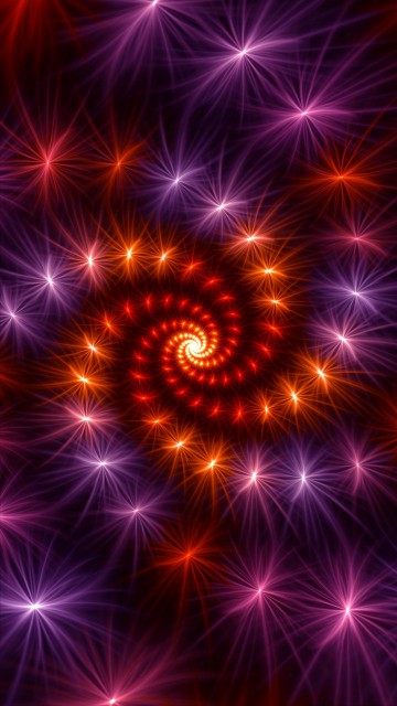 Image red and black spiral light