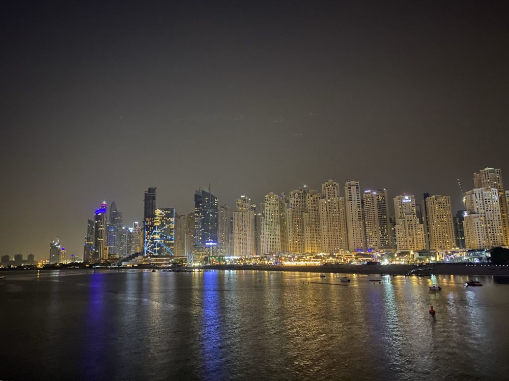 Dubai, Stadtlandschaften, Wasser, Nacht, Tower Block. Wallpaper in 2048x1536 Resolution