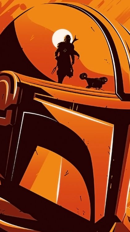 Mandalorianisches Android, Grogu, The Mandalorian, Star Wars, Android. Wallpaper in 1152x2048 Resolution