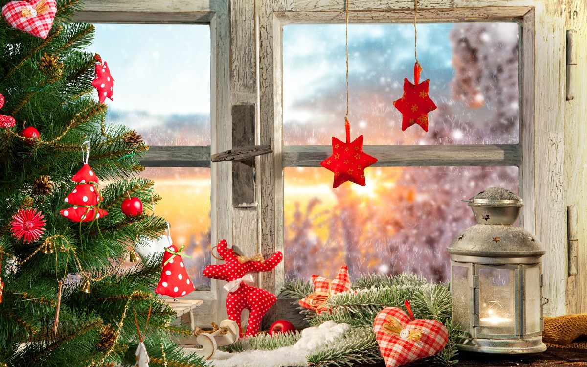 Ventana, Decoración de la Navidad, El Día De Navidad, Navidad, Adorno de Navidad. Wallpaper in 3840x2400 Resolution
