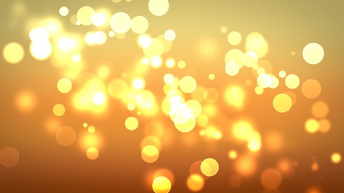 Image orange and yellow bokeh lights