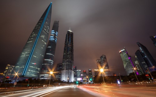 Image city buildings during night time