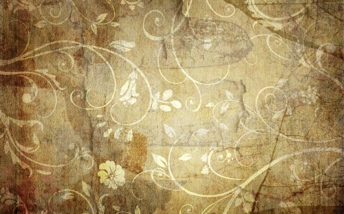 Image brown and white floral textile