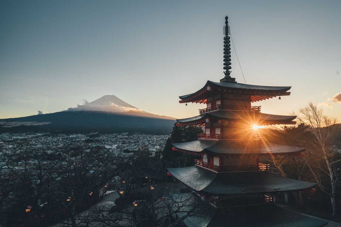 富士山, 建筑, 日本建筑, 天空, 中国建筑 壁纸 7952x5304 允许