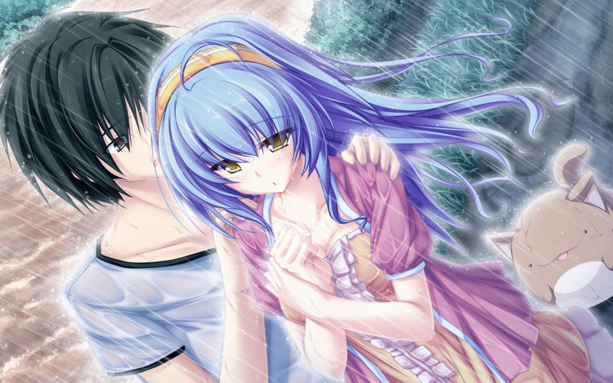 卡通, 长长的头发, 漫画家, Catgirl, 紫色的 壁纸 1920x1200 允许