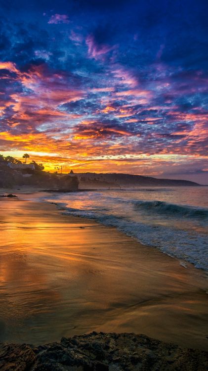 beach, horizon, nature, sea, sunrise