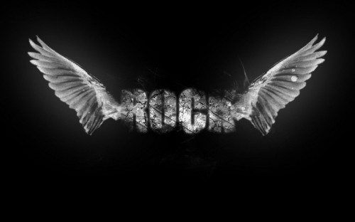 Image rock, pop music, black, wing, monochrome