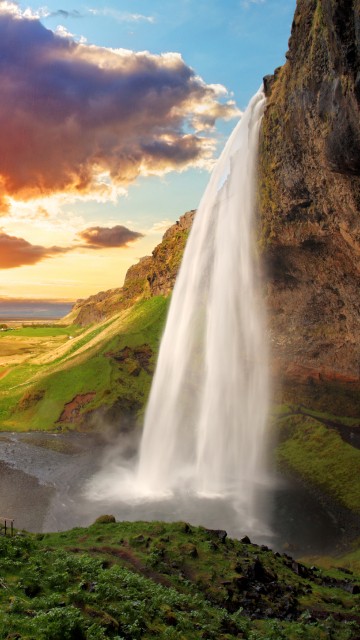 Image seljalandsfoss iceland, seljalandsfoss, Skgafoss, waterfall, Thrsmrk
