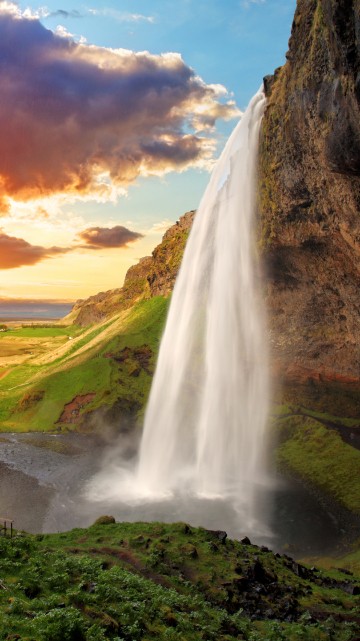 Image seljalandsfoss iceland, seljalandsfoss, Skgafoss, waterfall, Thrsmrk