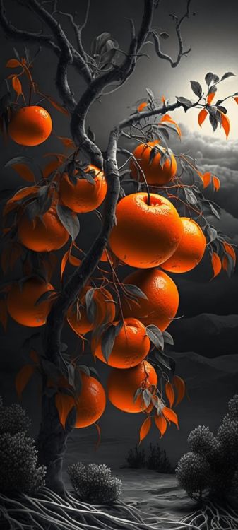 Baum, Mandarine, Tangelo, Mandarine Zitrusfrüchte, Clementine. Wallpaper in 1080x2400 Resolution