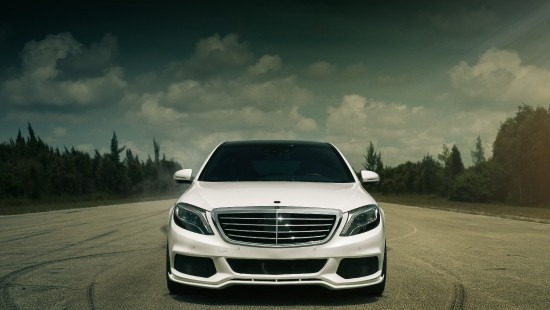 Image white mercedes benz car on road during night time