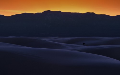 Image snow covered mountain during sunset