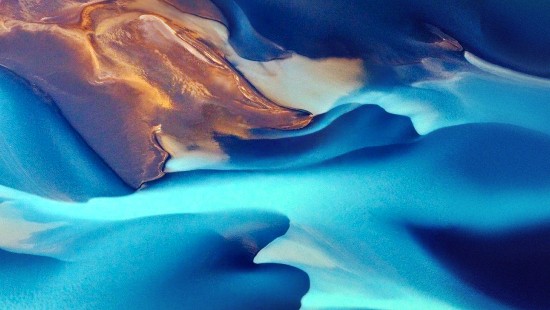 Image blue and brown abstract painting