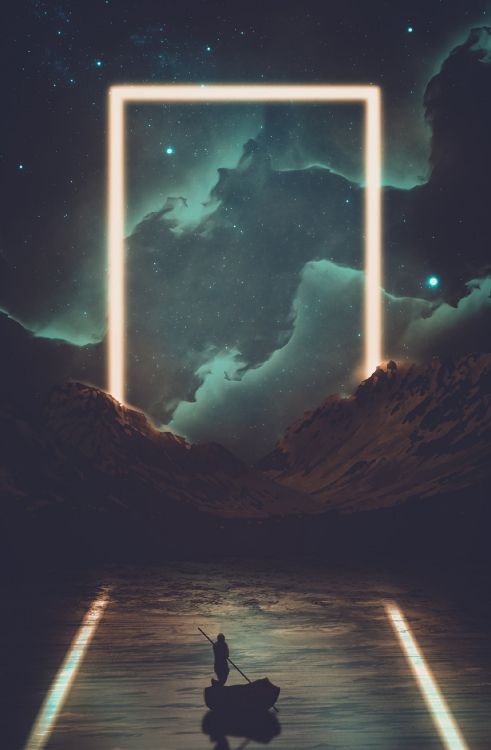 奥罗拉, 午夜, 天空, 气氛, 空间 壁纸 1600x2442 允许