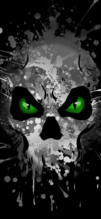 graphic design, eye, green, black, painting