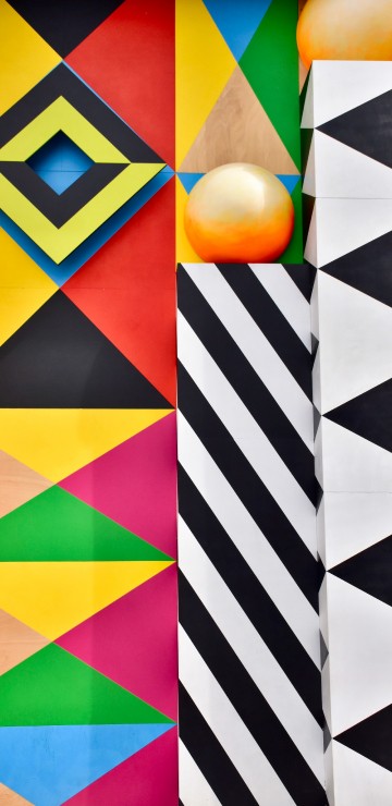 Image black white and red checkered textile