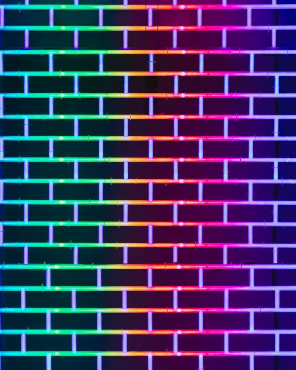 砖, 紫色的, 紫罗兰色, 砌砖, 对称 壁纸 3565x4456 允许