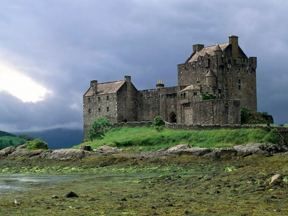 Braunes Betongebäude Auf Grüner Wiese Unter Blauem Himmel Tagsüber During. Wallpaper in 2560x1920 Resolution