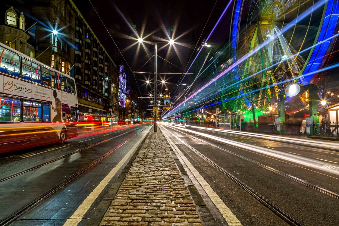 cars on road during night time