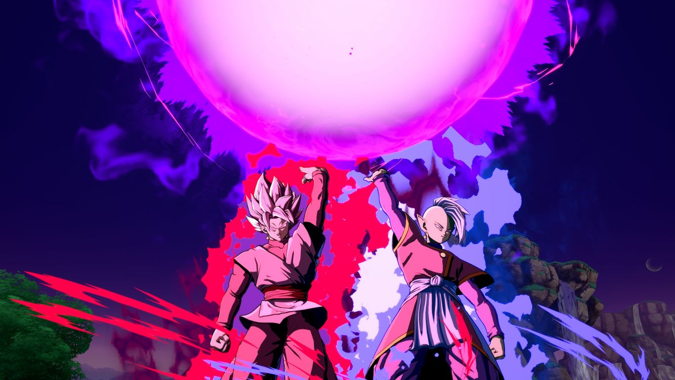 Goku, Zamasu, Super Saiyajin, Anime, Caricatura. Wallpaper in 3840x2160 Resolution