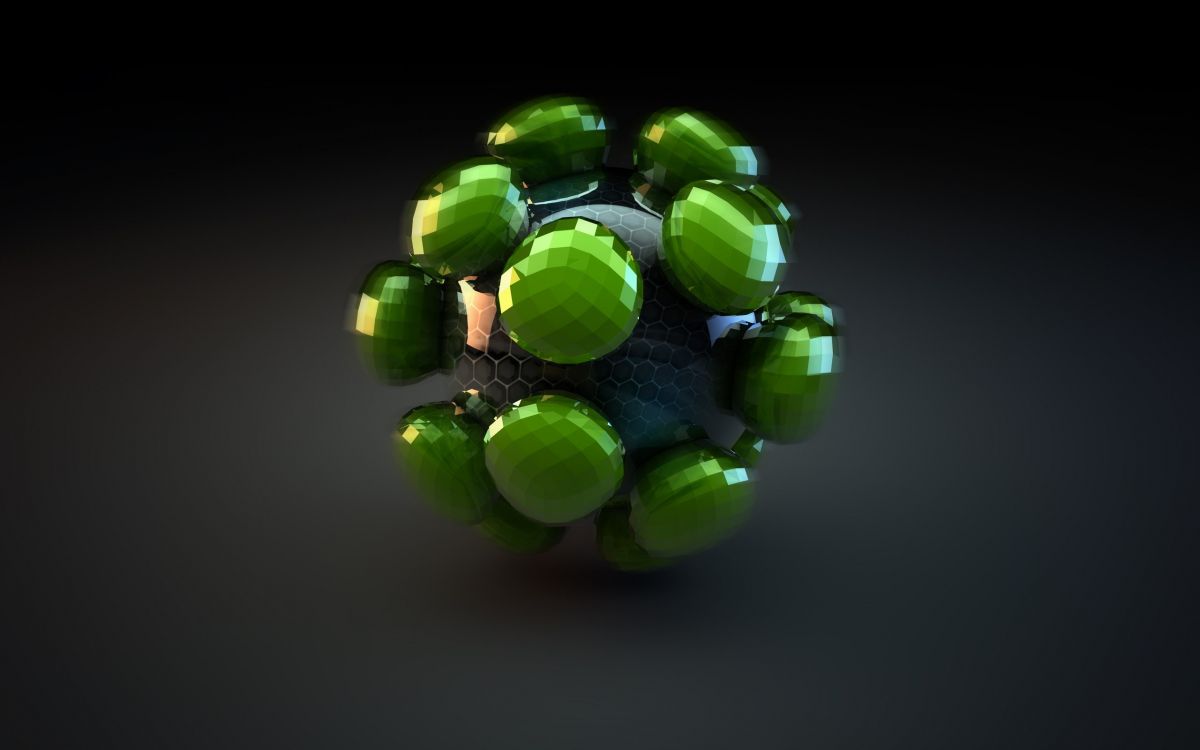 green and black marble toy