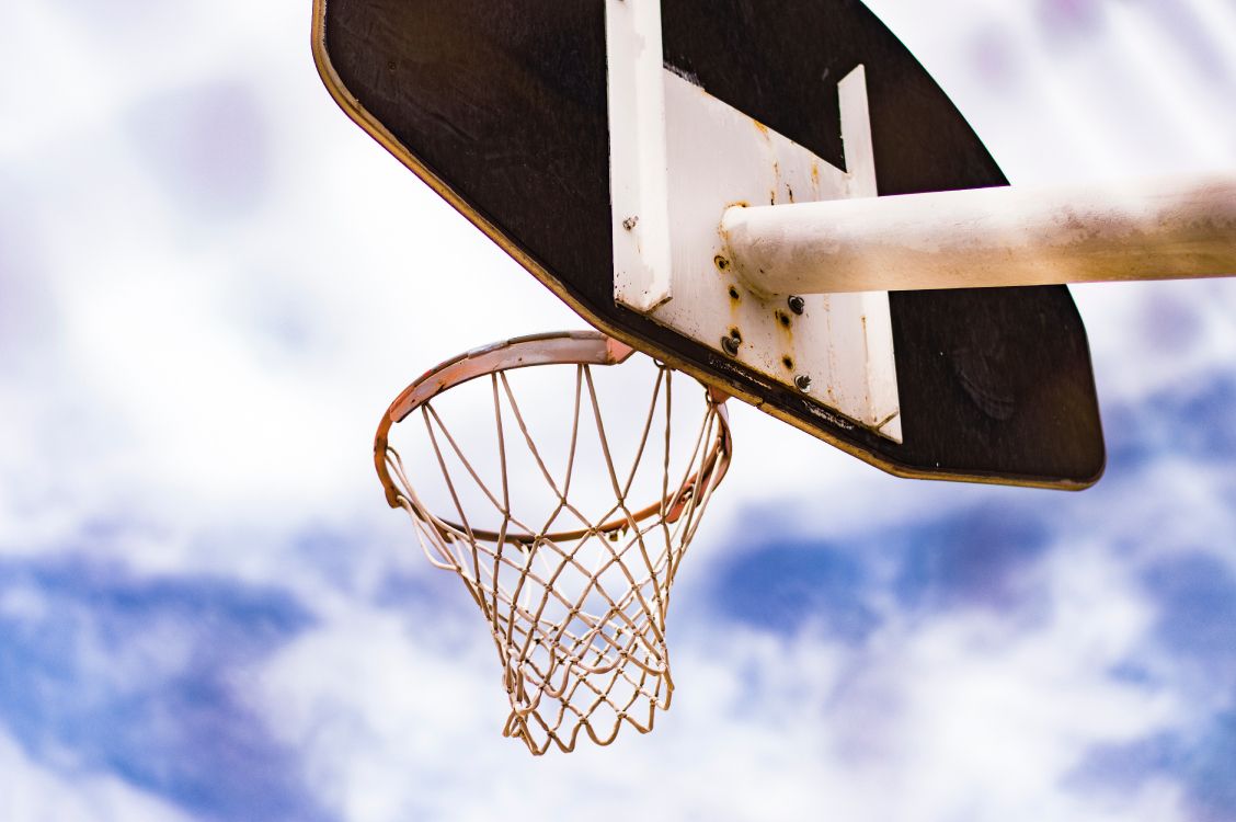 White Basketball Hoop Under Blue Sky During Daytime. Wallpaper in 6016x4000 Resolution