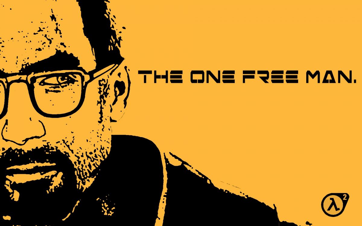 la Demi-vie de 2, Gordon Homme Libre, Jaune, Illustration, Graphisme. Wallpaper in 1920x1200 Resolution