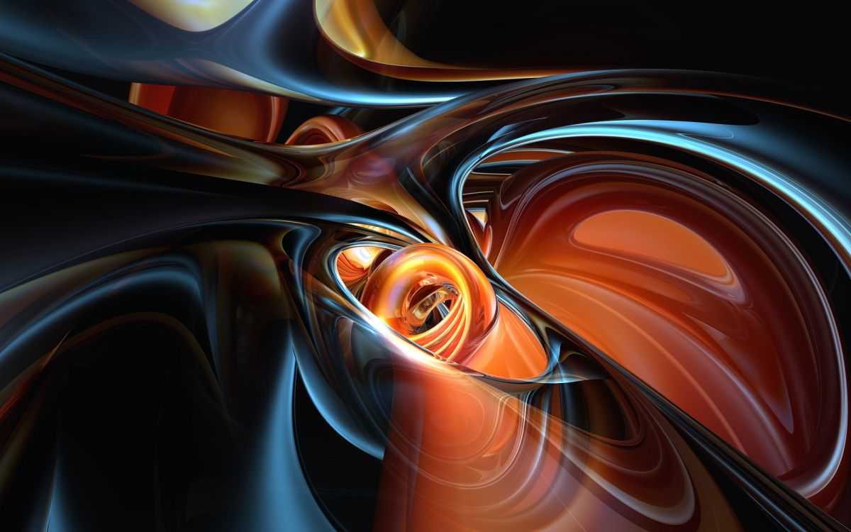 Orange and Blue Abstract Painting. Wallpaper in 1920x1200 Resolution