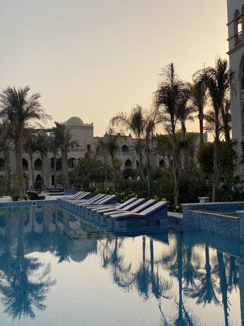 Image reflection, water, plant, building, Swimming pool