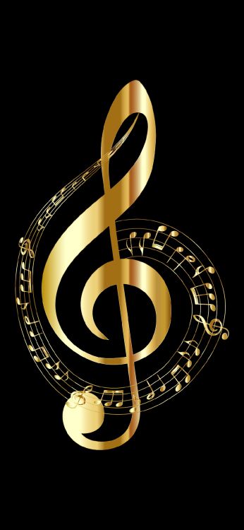 Fondos de Pantalla Clave de Sol de Oro, Clave de Sol, Nota Musical