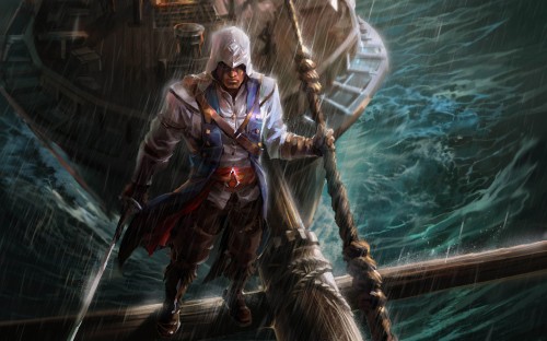 Image desmond miles, fan art, connor kenway, pc game, adventurer