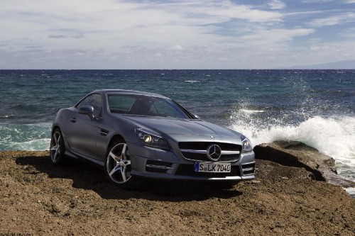 Image black mercedes benz coupe on beach during daytime