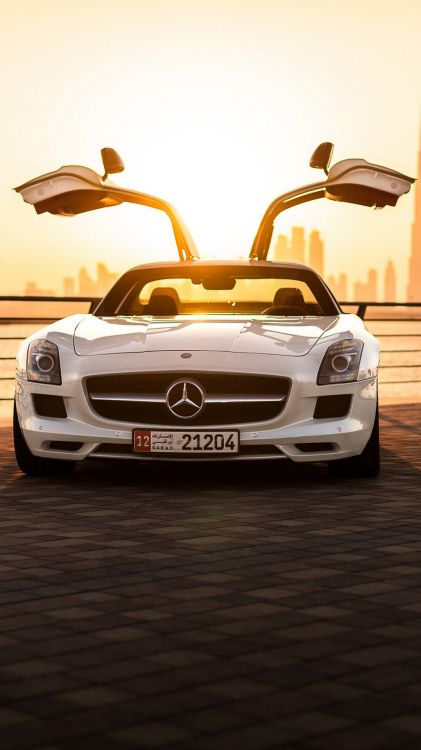 Mercedes Benz Sls Amg, Mercedes Benz, 2015 Mercedes-Benz SLS AMG, Grupo Mercedes Benz, Coche. Wallpaper in 1080x1920 Resolution