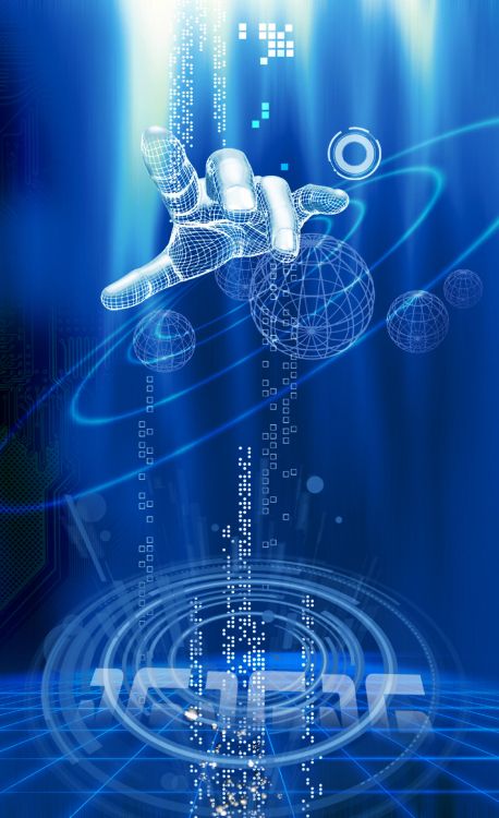 Illustration de la Lumière Bleue et Blanche. Wallpaper in 2500x4091 Resolution