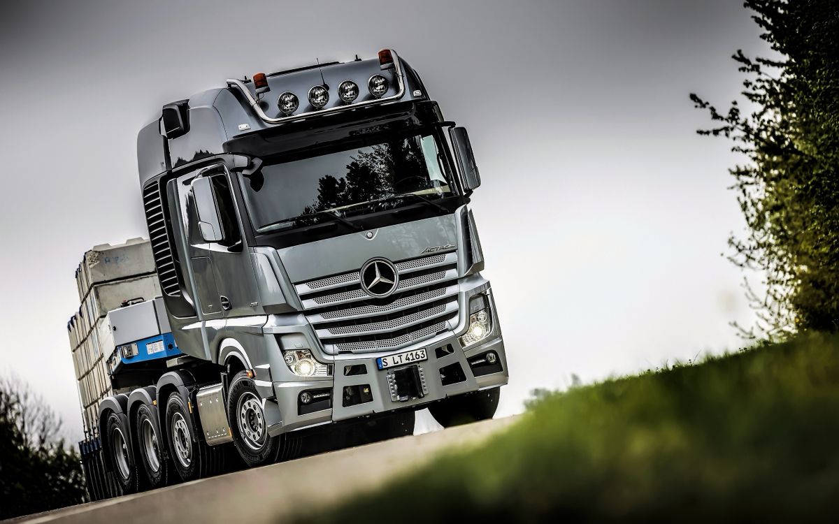 梅赛德斯-奔驰Actros, 卡车, 运输, 2013奔驰E级, 汽车轮胎 壁纸 2560x1600 允许