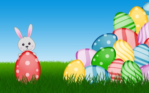 Image grass, easter bunny, easter egg, Easter, rabbit