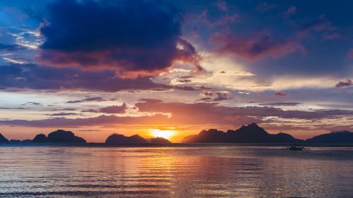 Image afterglow, body of water, horizon, nature, sunset