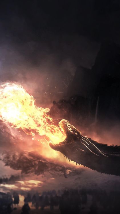 Spiel Der Throne, Daenerys Targaryen, Dragon, Game of Thrones - Staffel 8, Cloud. Wallpaper in 2160x3840 Resolution