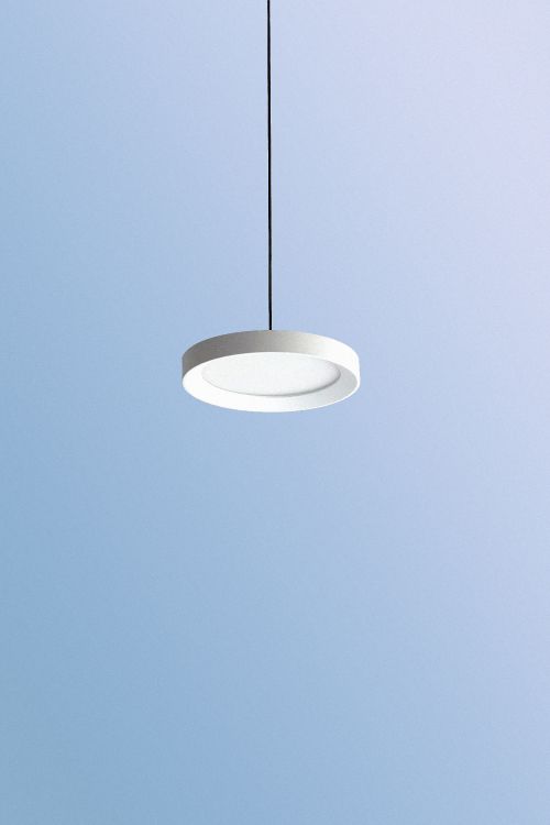 white pendant lamp turned off