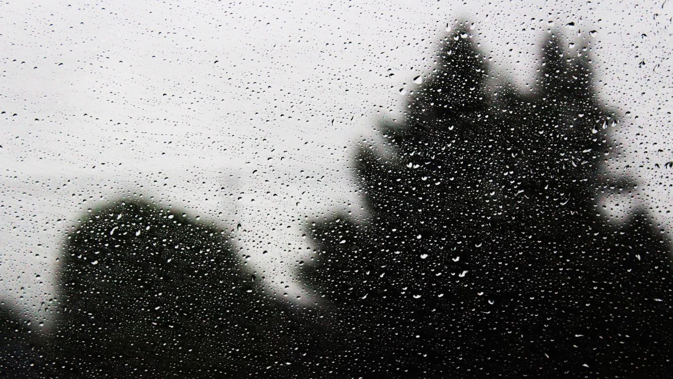 water droplets on glass panel