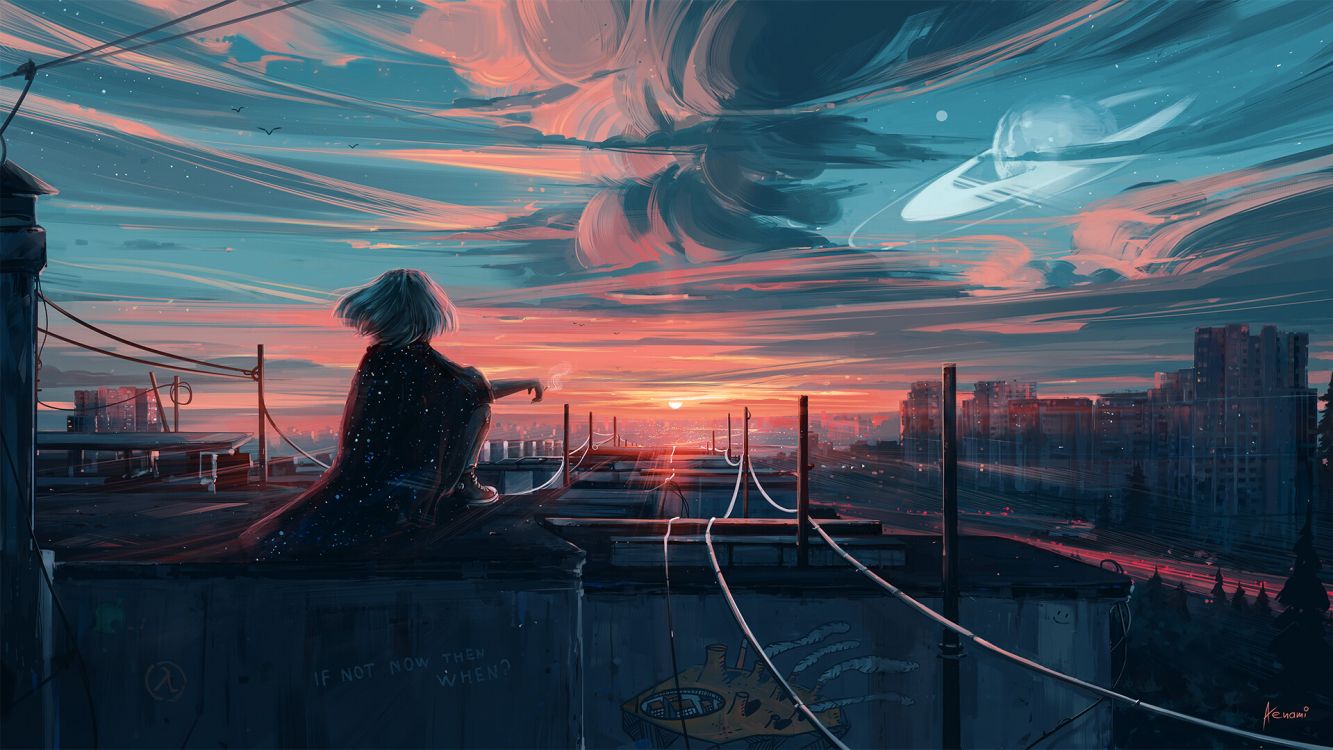 Art, Afterglow, World, Dusk, Architecture. Wallpaper in 1920x1080 Resolution