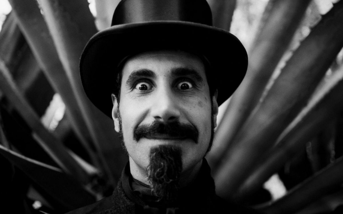 Serj Tankian, System Of A Down, Bigote, el Vello Facial, Monocromo. Wallpaper in 1920x1200 Resolution