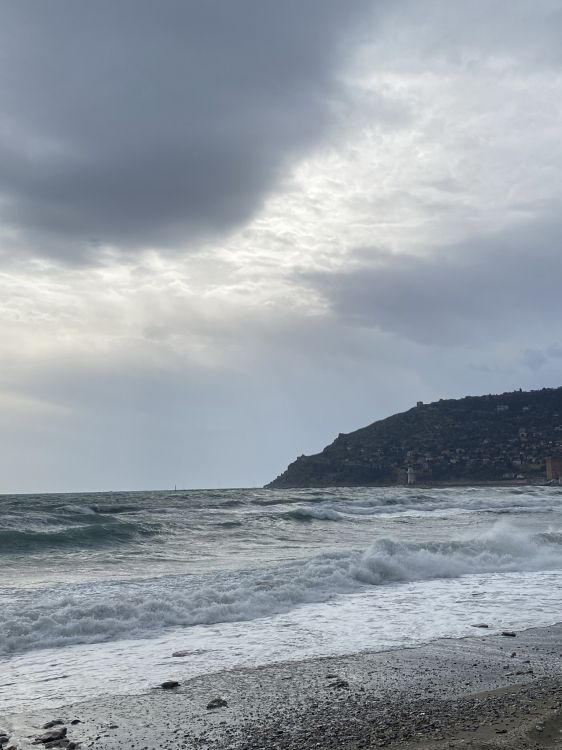 sea, cloud, water, beach, horizon