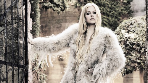 Image Avril Lavigne, fur clothing, fur, hair, blond