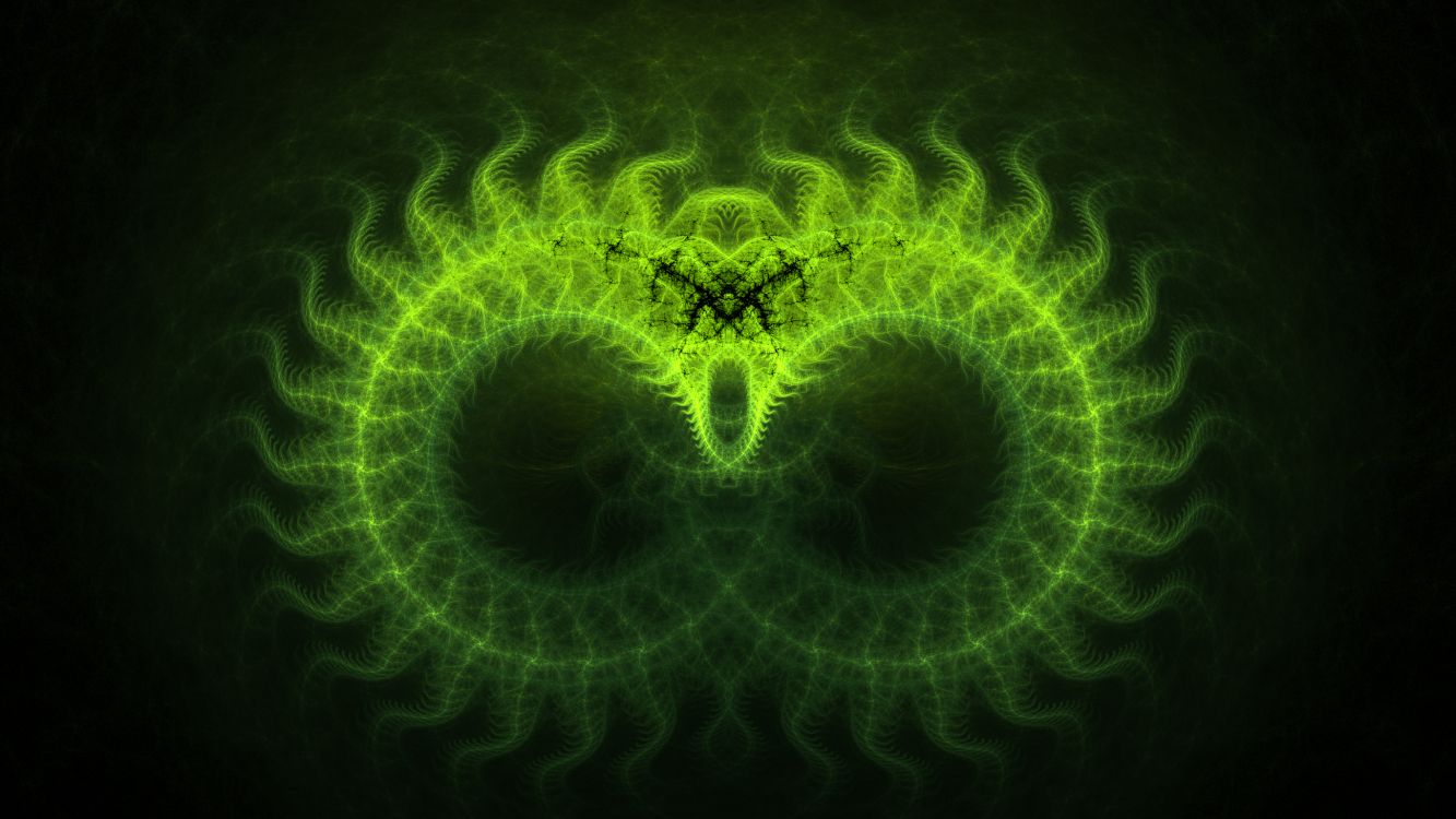 Feu Vert Sur Fond Noir. Wallpaper in 2600x1462 Resolution