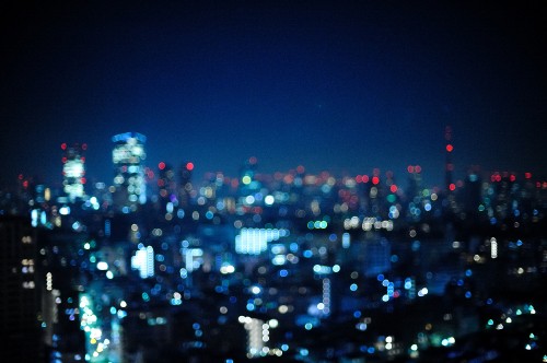 Image city skyline during night time