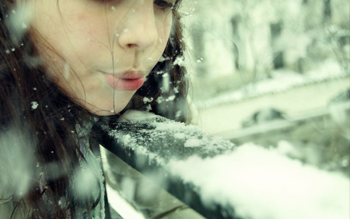 Beauty, Nose, Freezing, Girl. Wallpaper in 1920x1200 Resolution