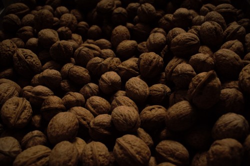 Image brown and black round fruits