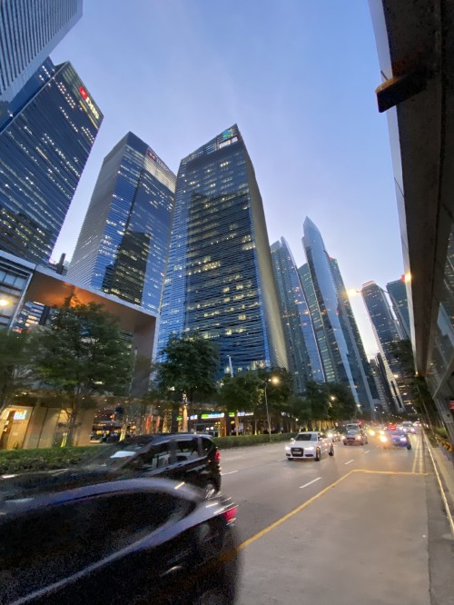 Image tower block, road, city, infrastructure, urban area